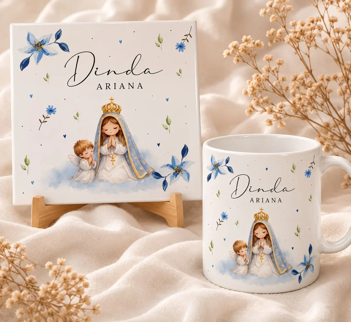12 Artes para Caneca Dinda em Aquarela Arquivo em Png 4