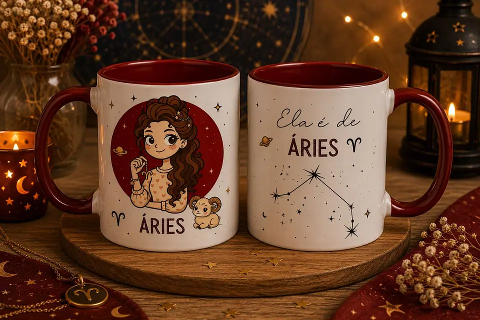 12 Artes para Caneca Signos Feminino Arquivo em Png  1