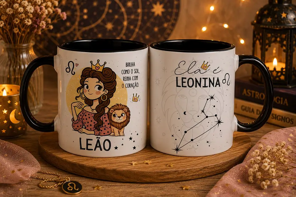 12 Artes para Caneca Signos Feminino Arquivo em Png  4