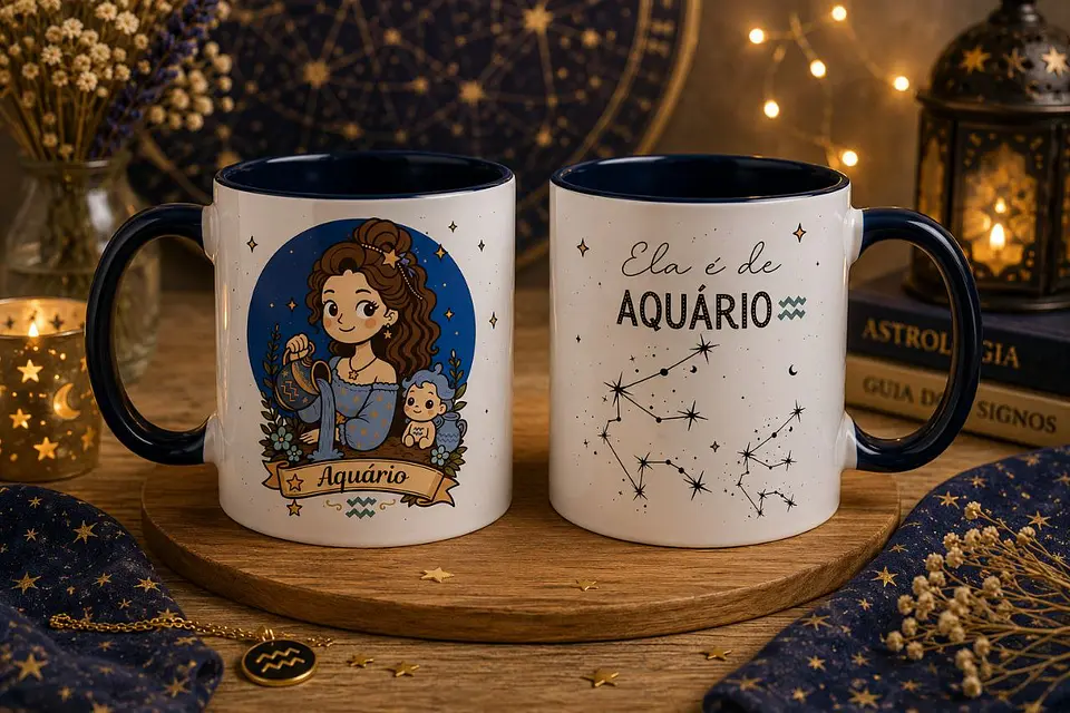 12 Artes para Caneca Signos Feminino Arquivo em Png  5