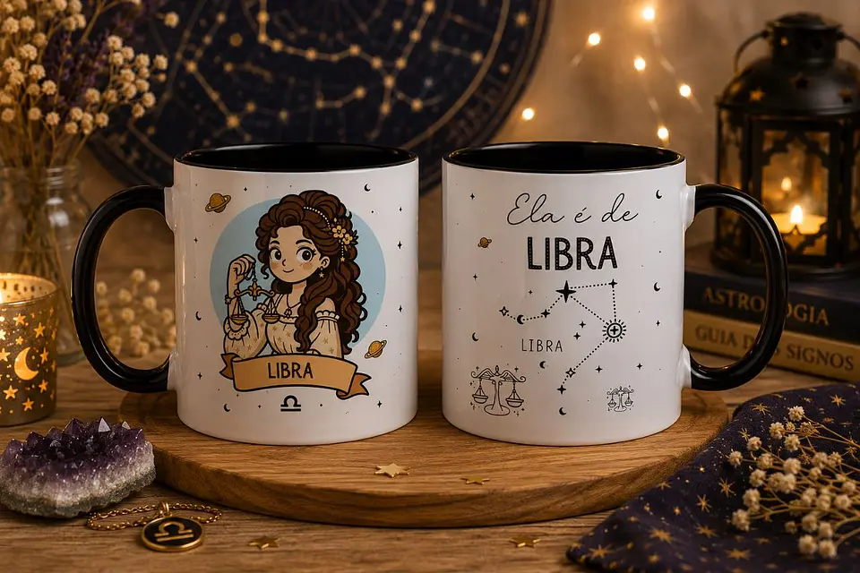 12 Artes para Caneca Signos Feminino Arquivo em Png  7