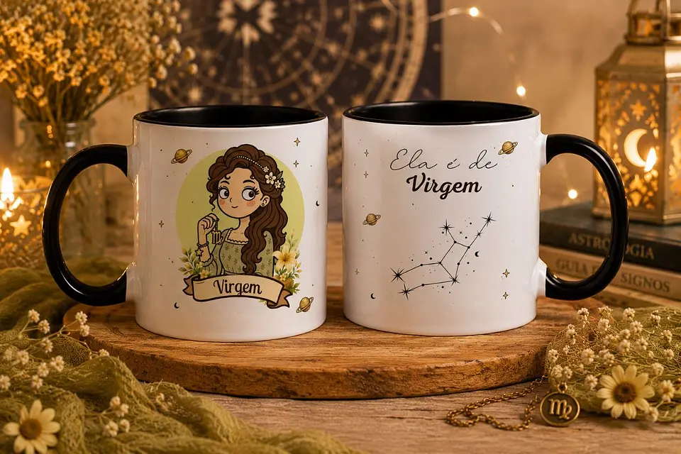 12 Artes para Caneca Signos Feminino Arquivo em Png  11