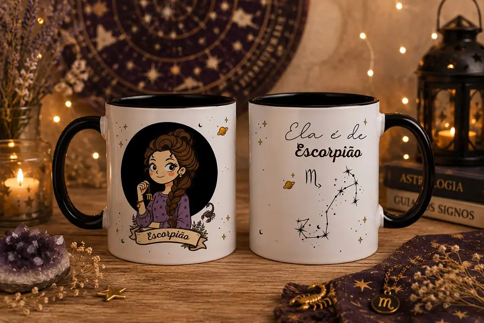 12 Artes para Caneca Signos Feminino Arquivo em Png  12