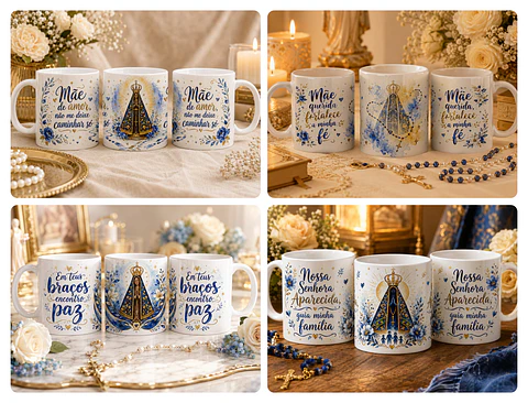 29 Artes para Caneca Nossa Senhora Aparecida Arquivo em Jpg