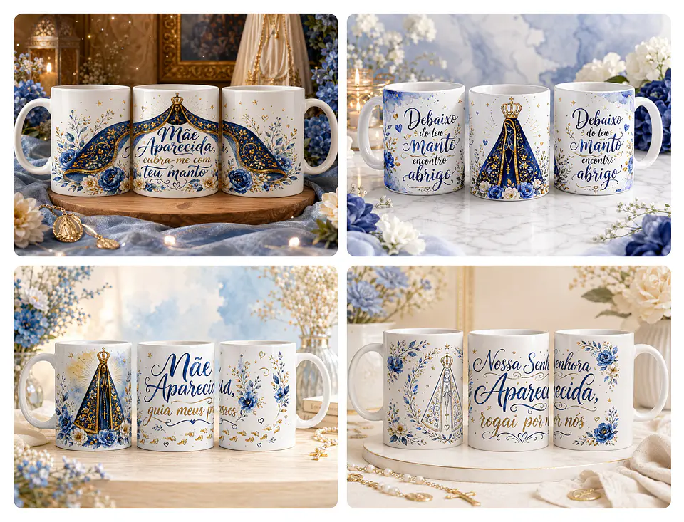 29 Artes para Caneca Nossa Senhora Aparecida Arquivo em Jpg 3