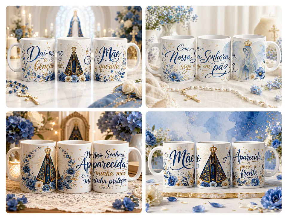 29 Artes para Caneca Nossa Senhora Aparecida Arquivo em Jpg 7