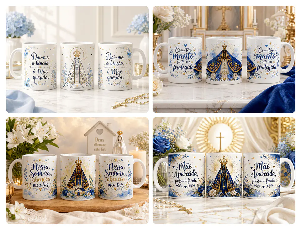 29 Artes para Caneca Nossa Senhora Aparecida Arquivo em Jpg 8
