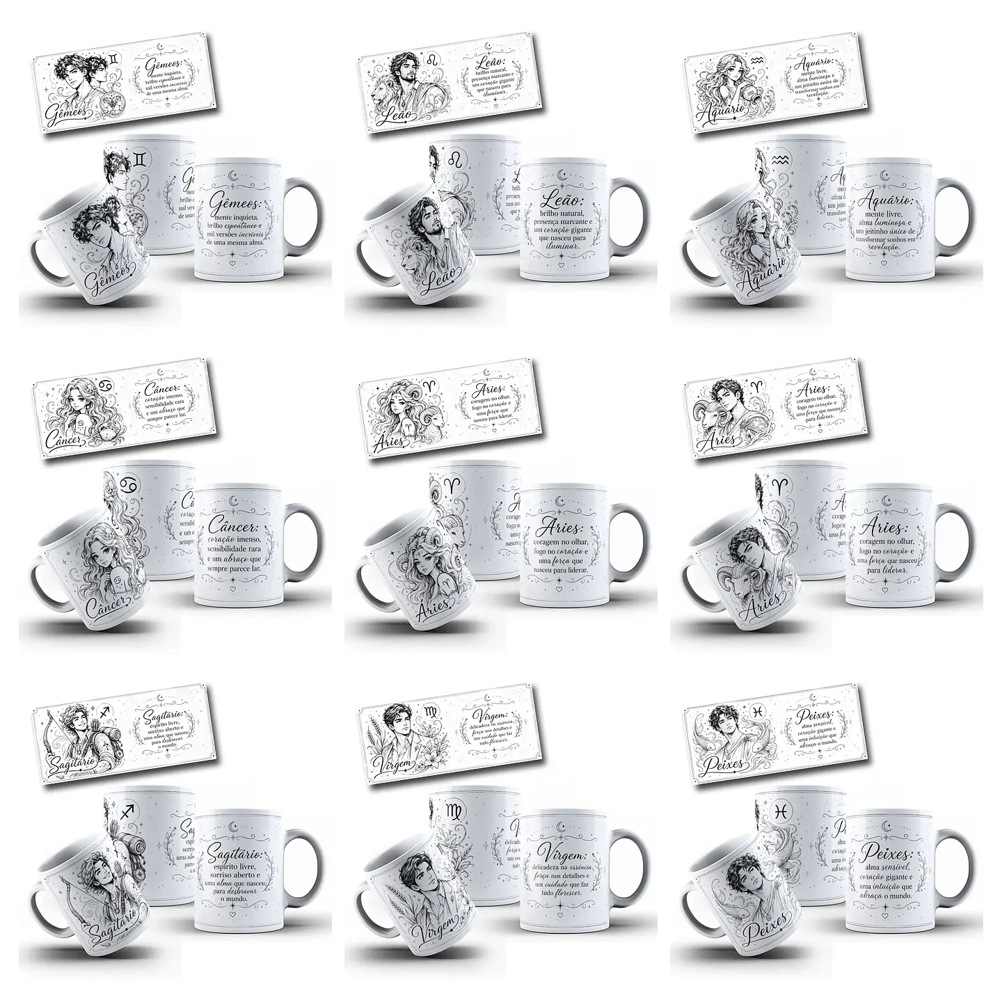 48 Artes para Caneca Signos Zodíacos Arquivo em Jpg 5
