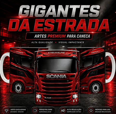 76 Artes para Canca Caminhão Gigantes da Estrada Arquivo em Jpg