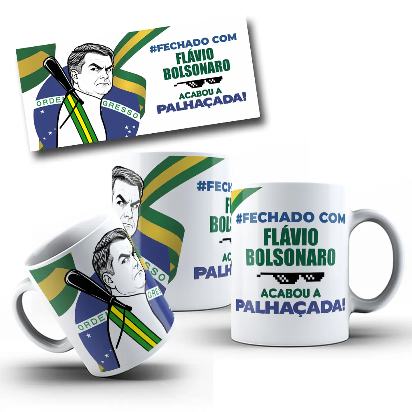 10 Artes para Caneca Flávio Bolsonaro Arquivos Png  4