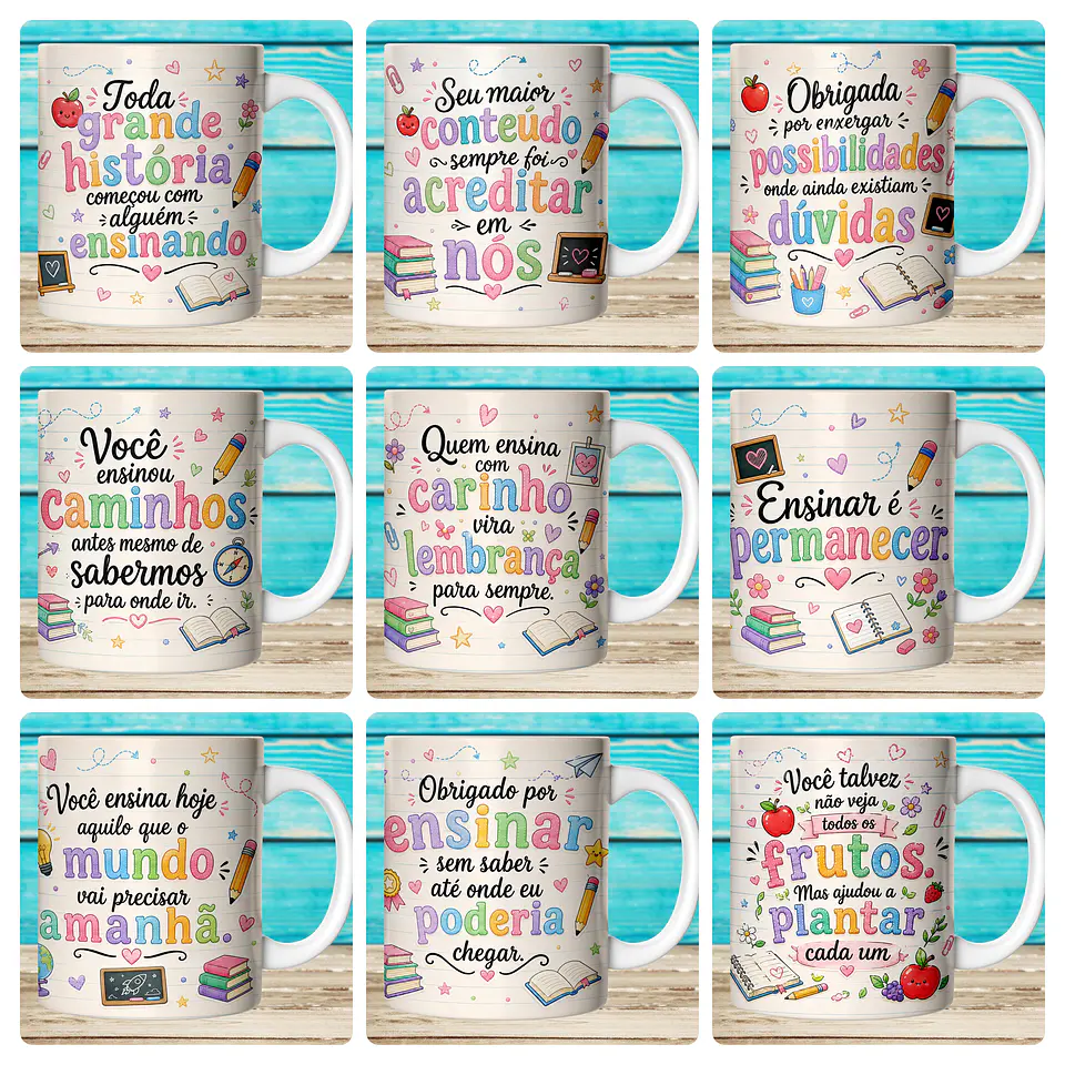59 Artes para Caneca Dia dos Professores Afeto Arquivo em Jpg  2