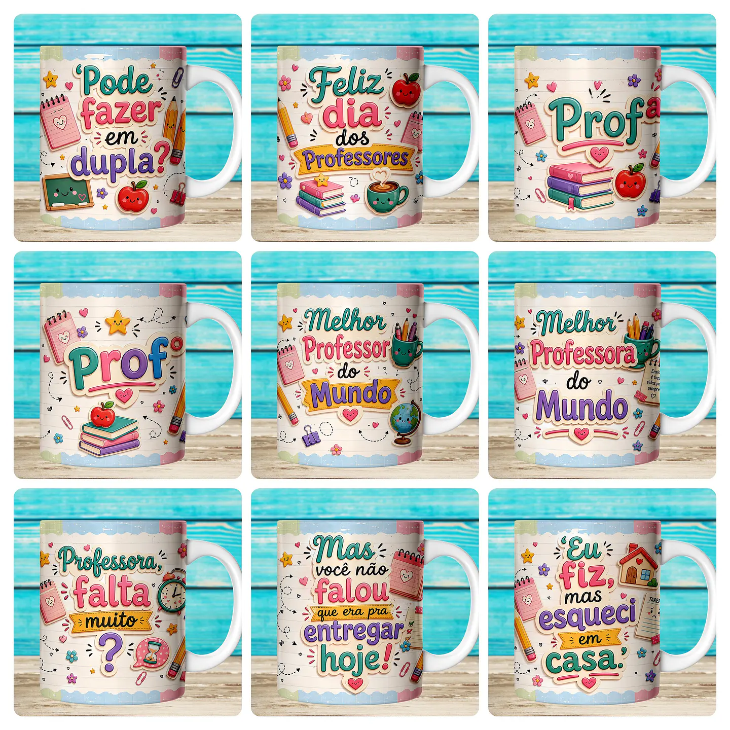 59 Artes para Caneca Dia dos Professores Divertido Arquivo em Jpg 7