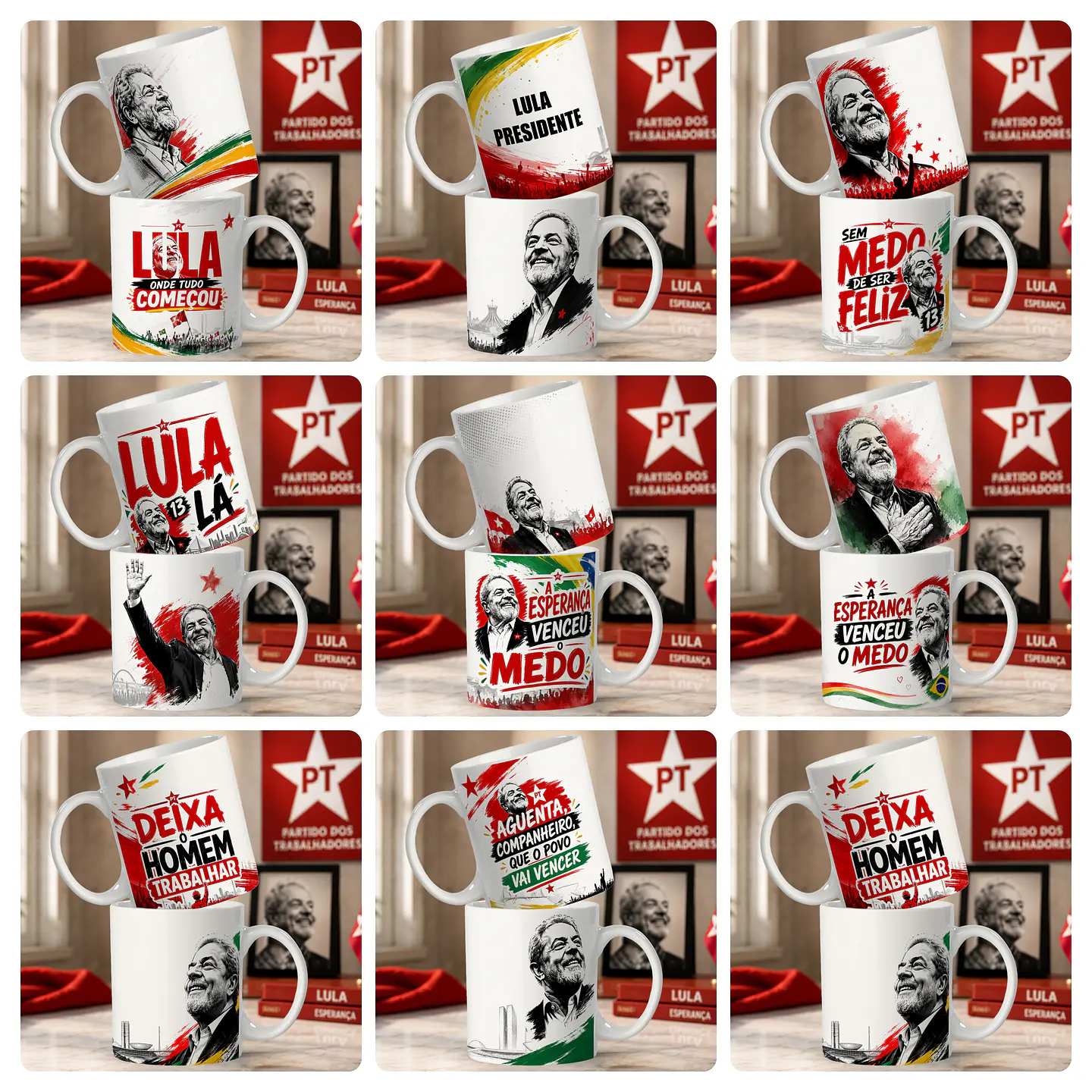 20 Artes para Caneca e Camisa Lula PT e Flávio Bolsonaro PL Politica Arquivo em Jpg 3