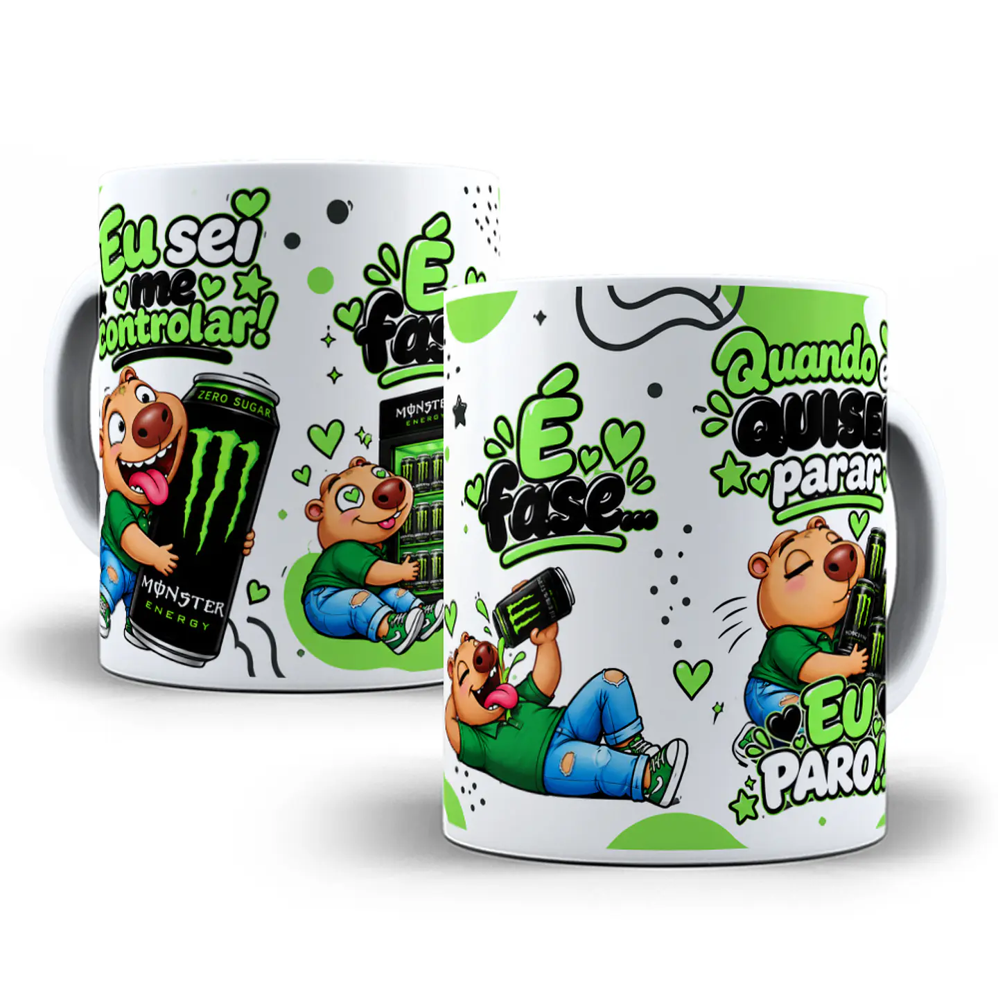 Arte para Caneca Capivara Eu Sei Me Controlar é Fase Monster Arquivo em Png  1
