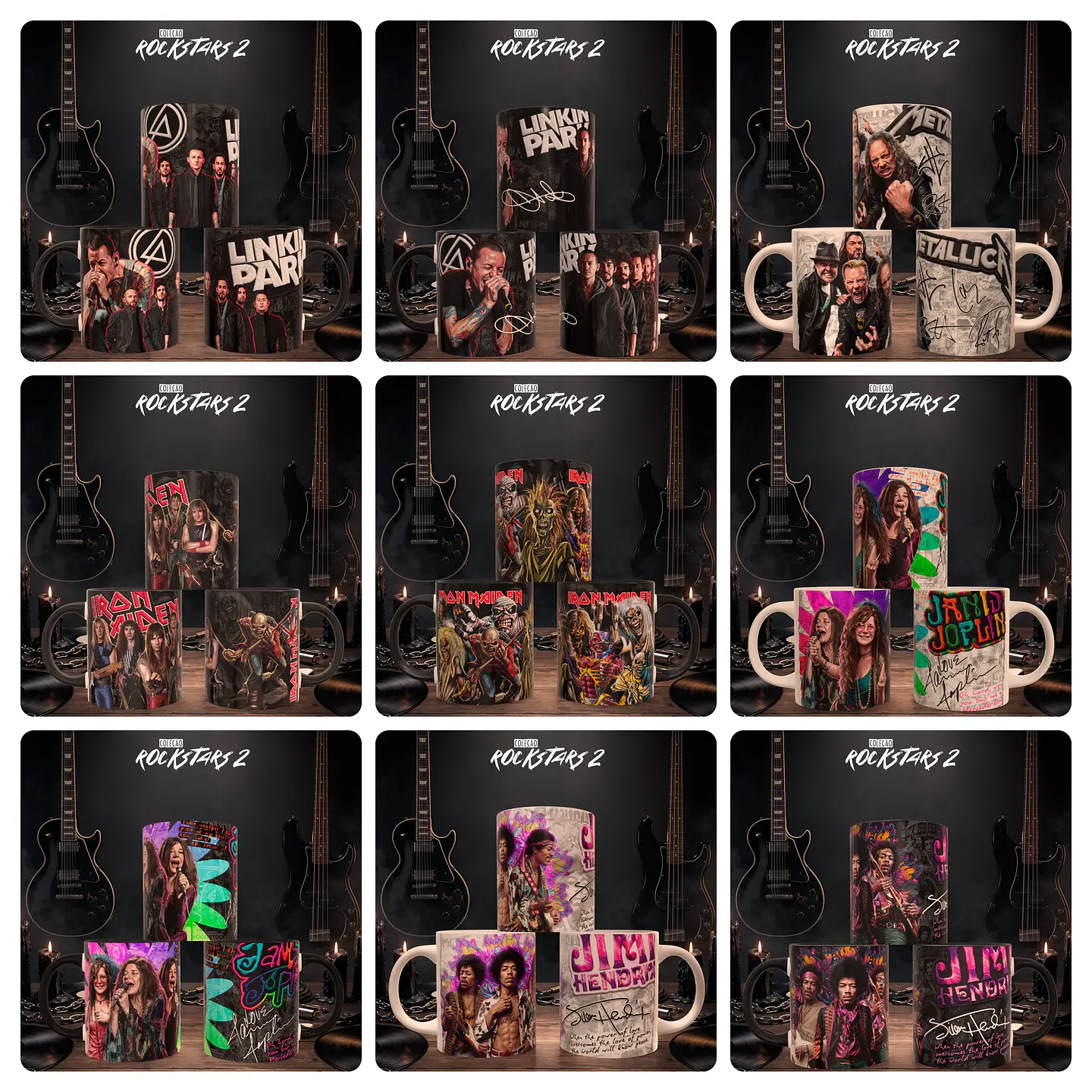 30 Artes para Caneca Rockstars Vol.2 Arquivo em Png  2