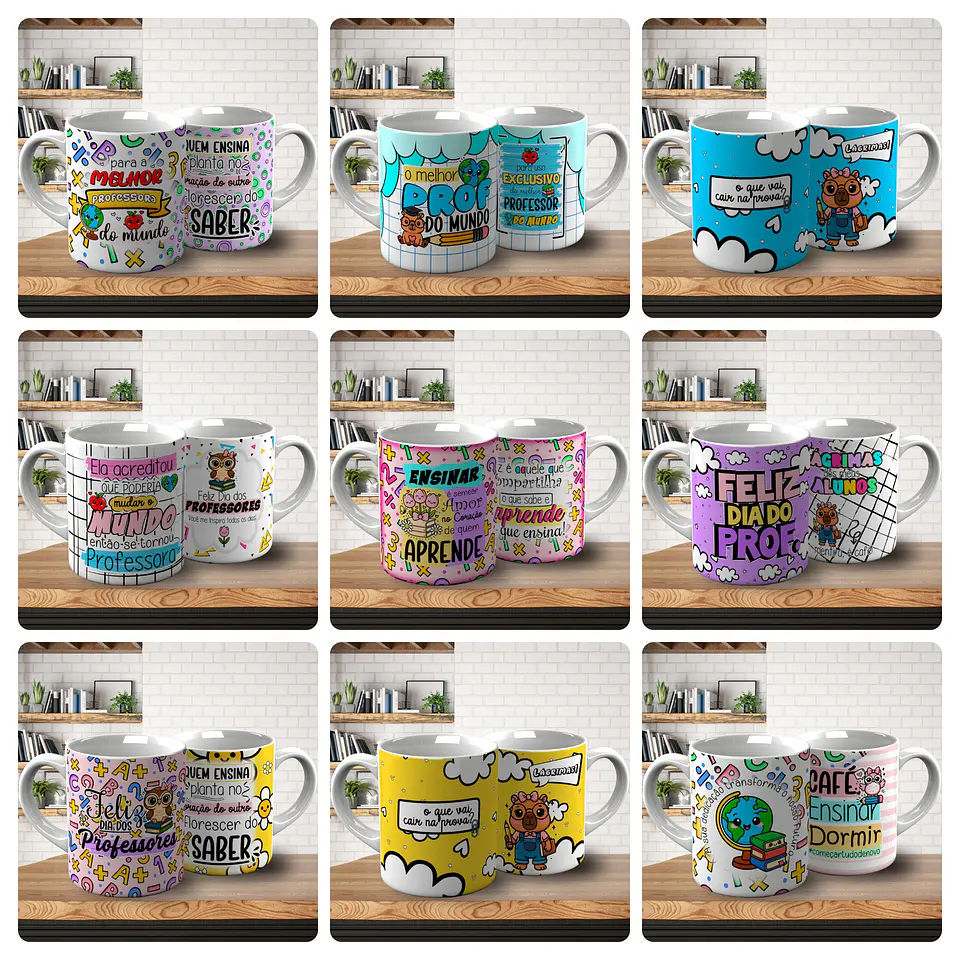 57 Artes para Caneca Dia dos Professores Arquivo em Png  6