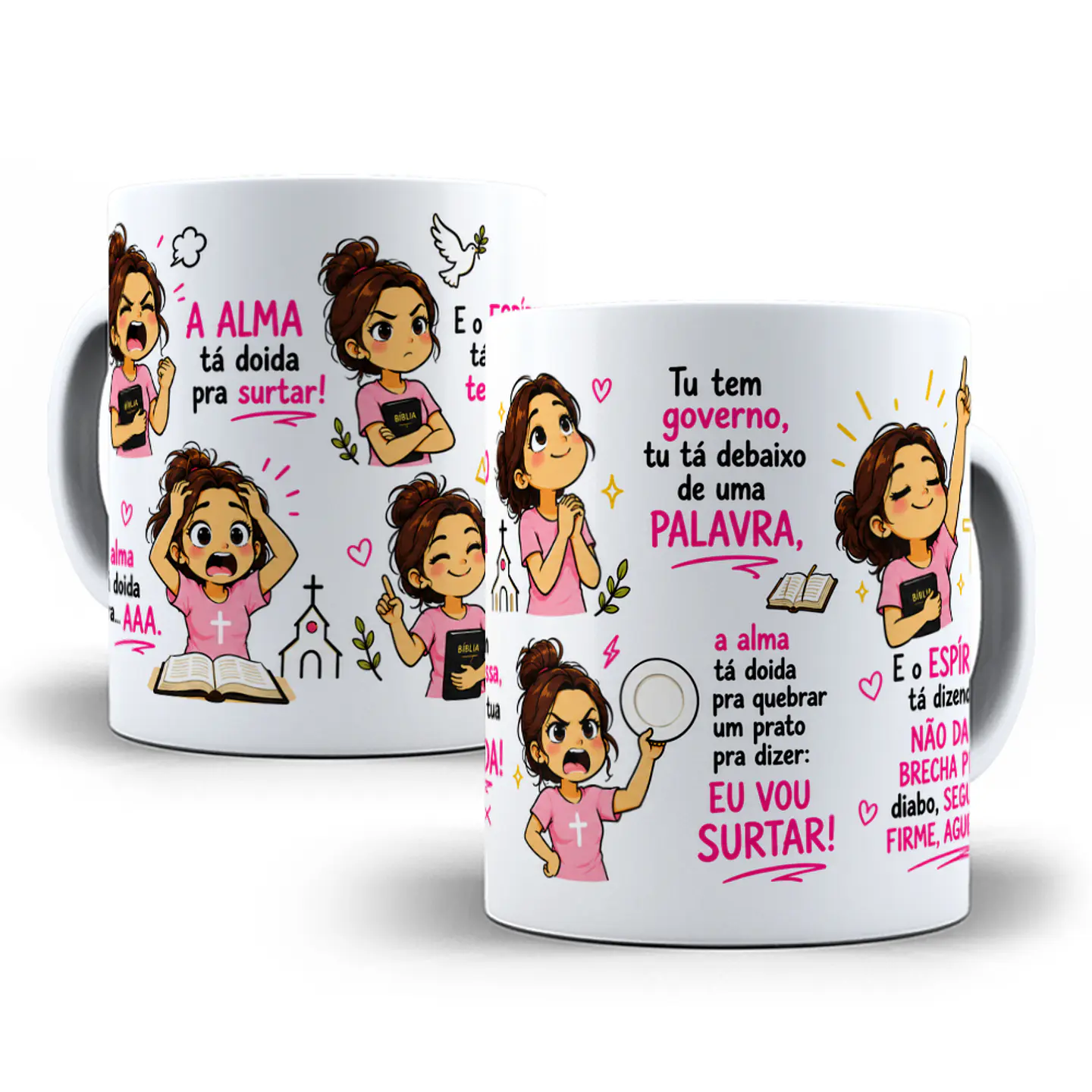 Arte Caneca A Alma Tá Doida pra Surta, A Alma ta doira pra AAAA... Arquivo Png 1