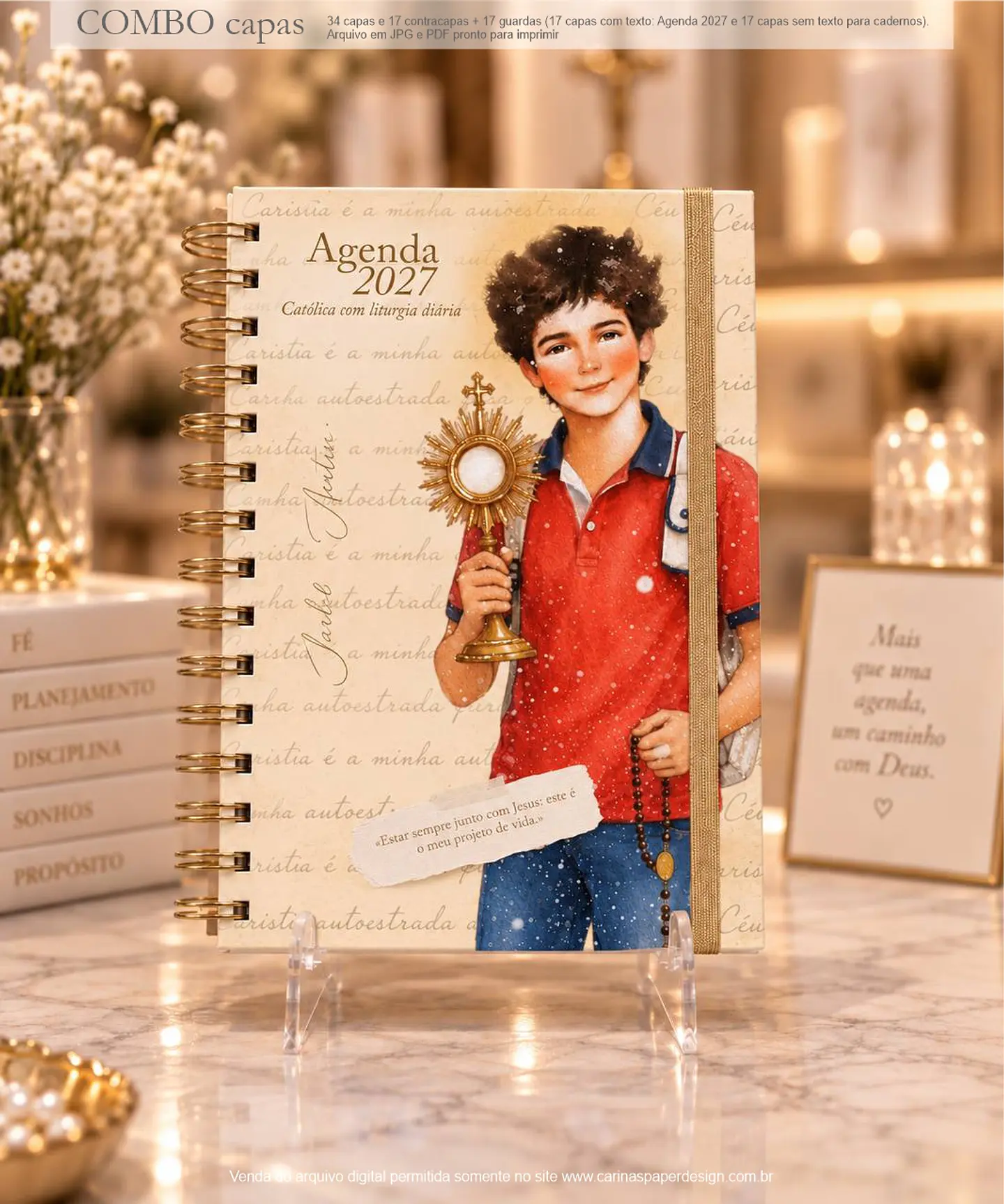 Arquivos para Capas A5 para Agendas e Cadernos Santinhos Arquivo em Jpg 3