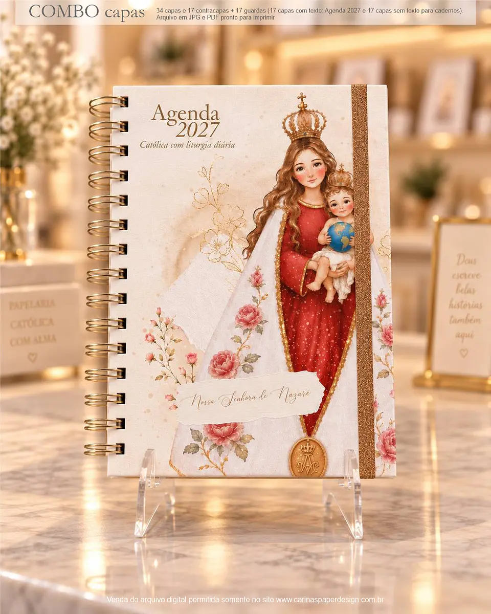 Arquivos para Capas A5 para Agendas e Cadernos Santinhos Arquivo em Jpg 4