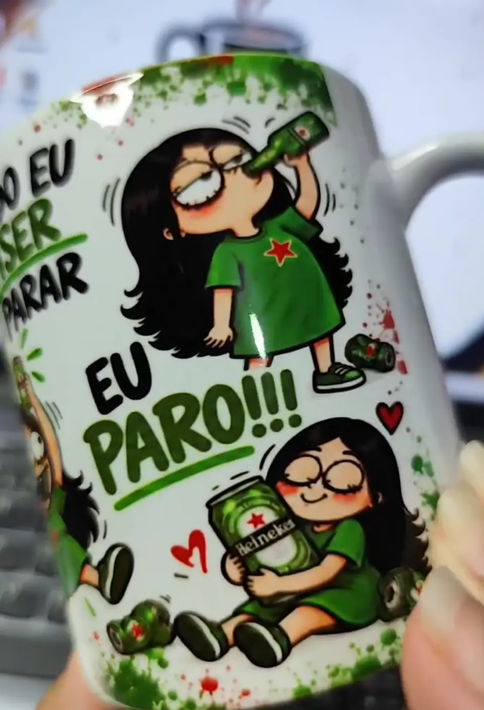 Arte para Caneca Eu Sei Me Controlar é Fase Heineken Arquivo em Png 2