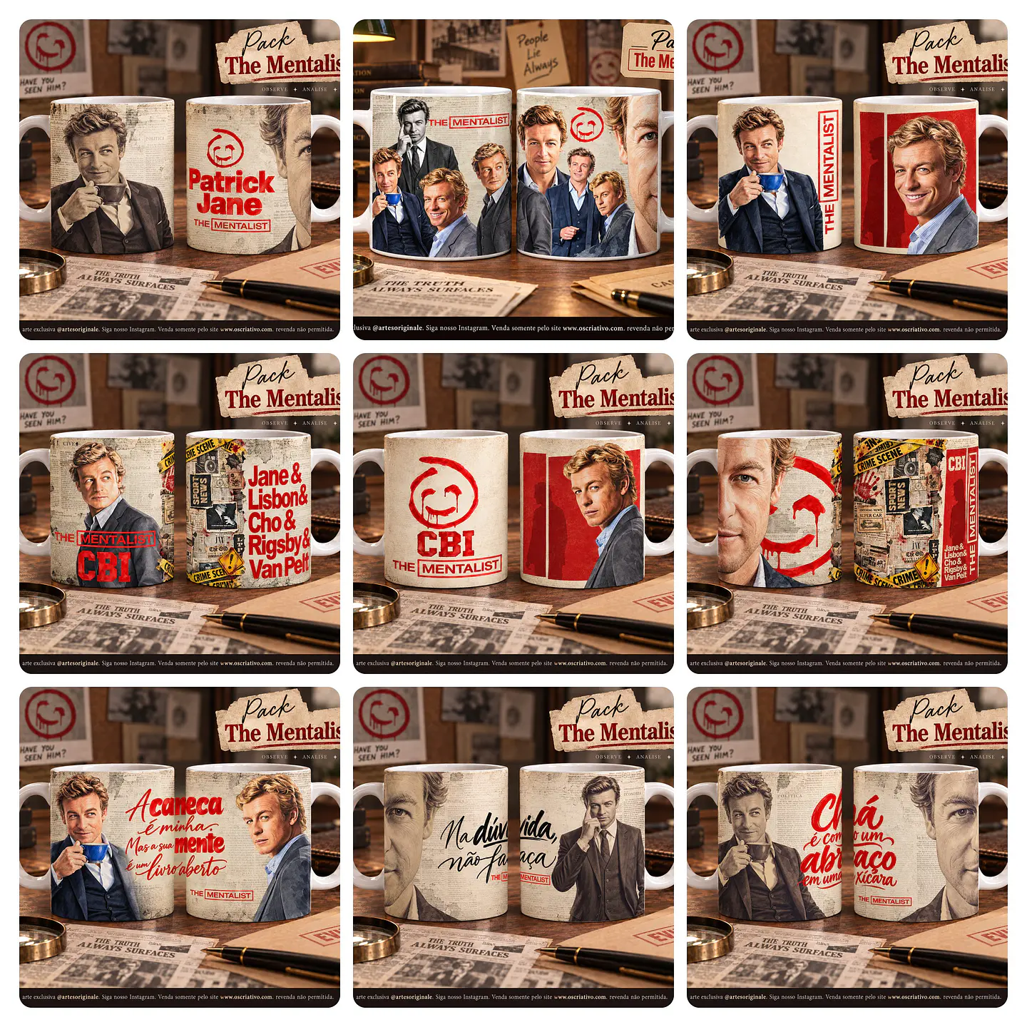 27 Artes para Caneca o The Mentalist Arquivo em Jpg 3