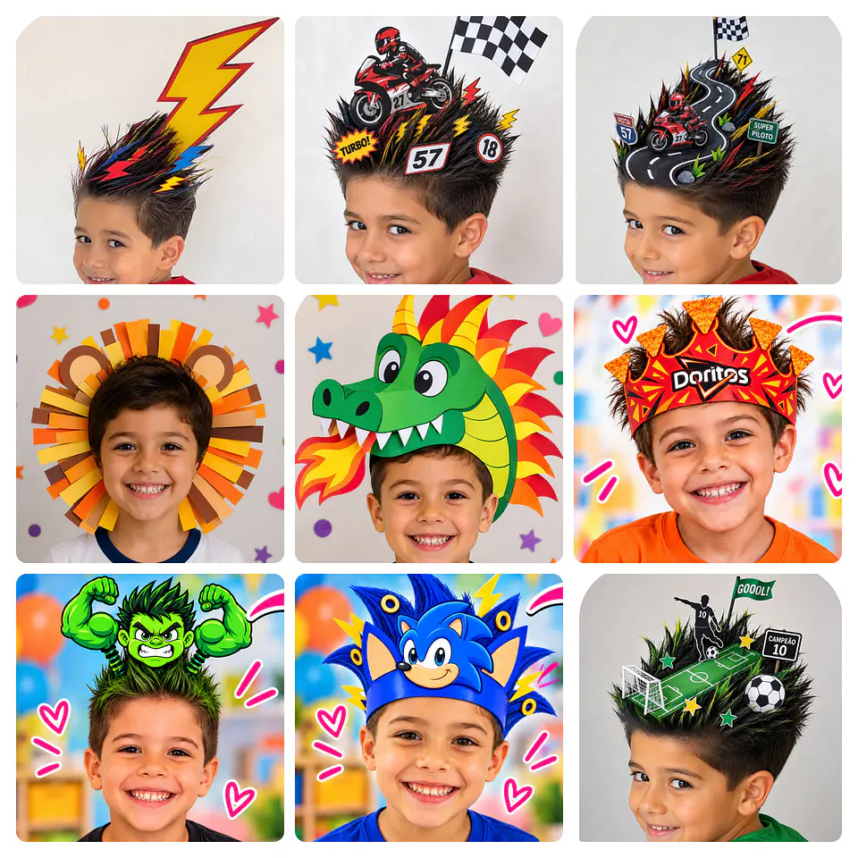 170 Arquivos para Escola Cabelo e Mochila Maluca, Meia Maluca - Com atualizações Futuras Arquivos em Pdf  3