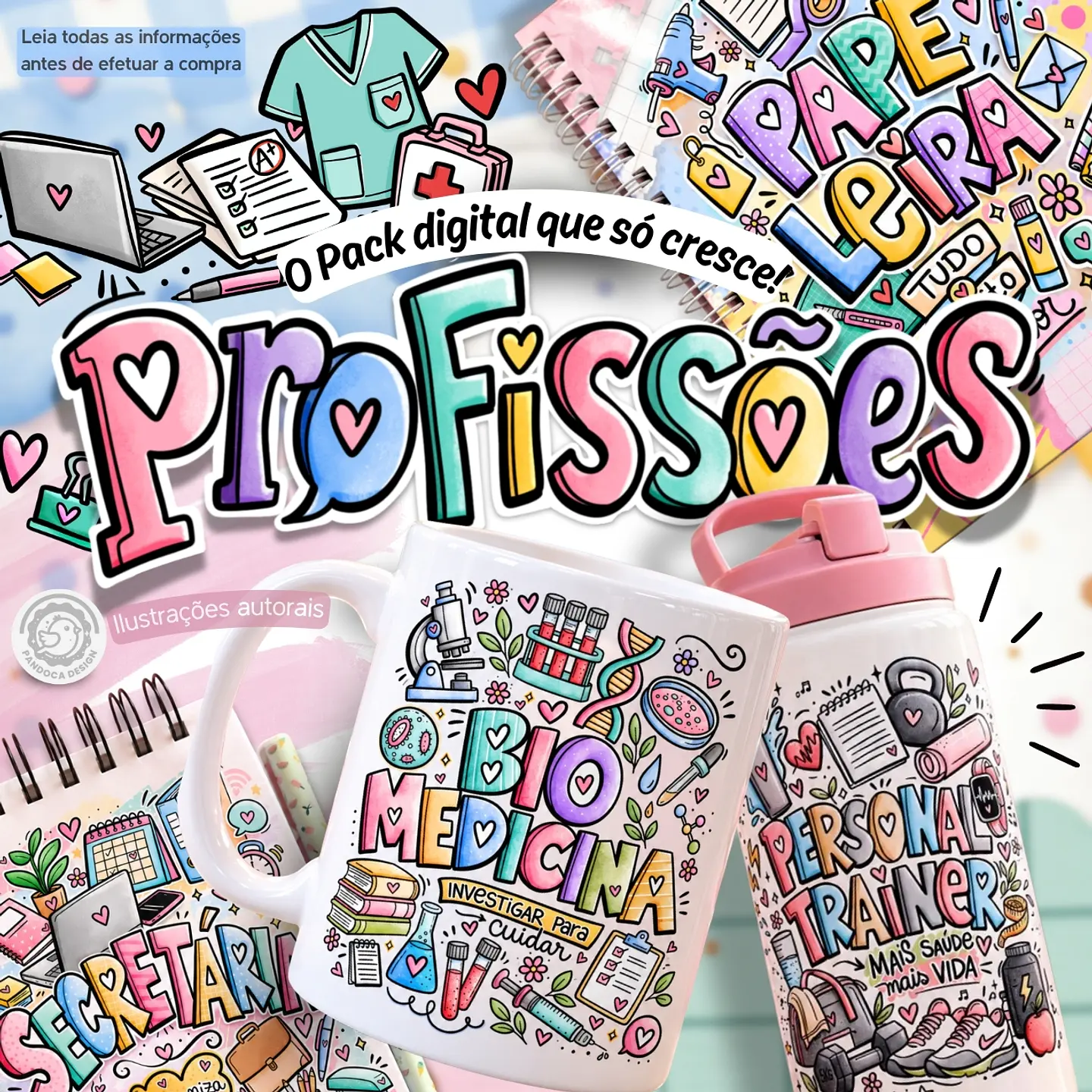19 Artes para Caneca Profissões Arquivo em Png  1
