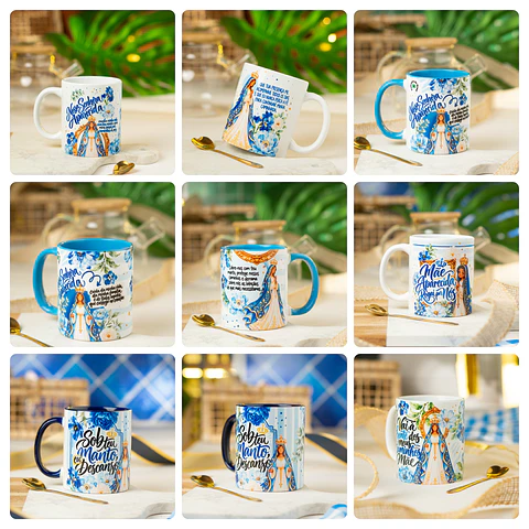 14 Artes para Caneca e Azulejo Nossa Senhora Aparecida Arquivo em Png