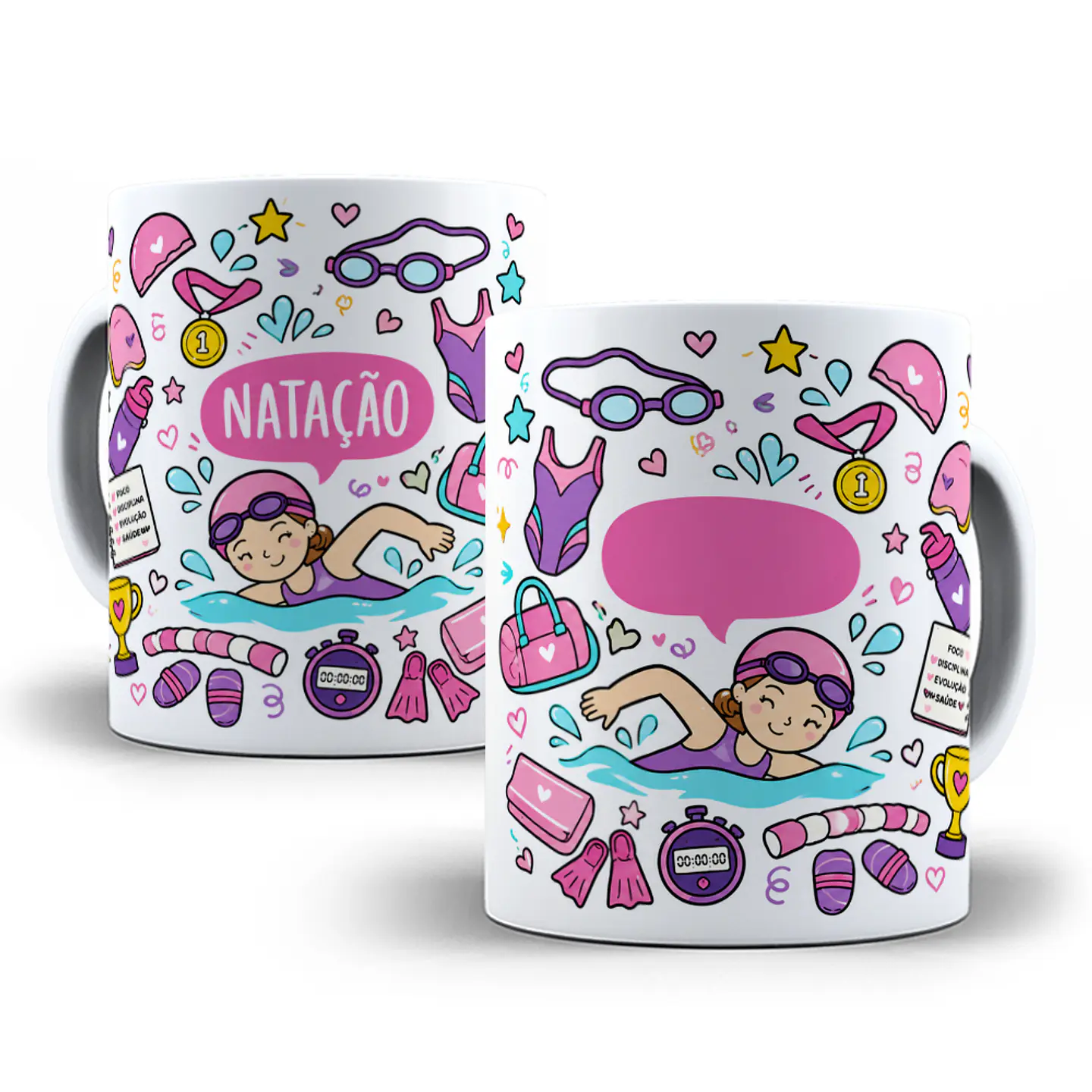 Artes para Caneca Natação em Png 1