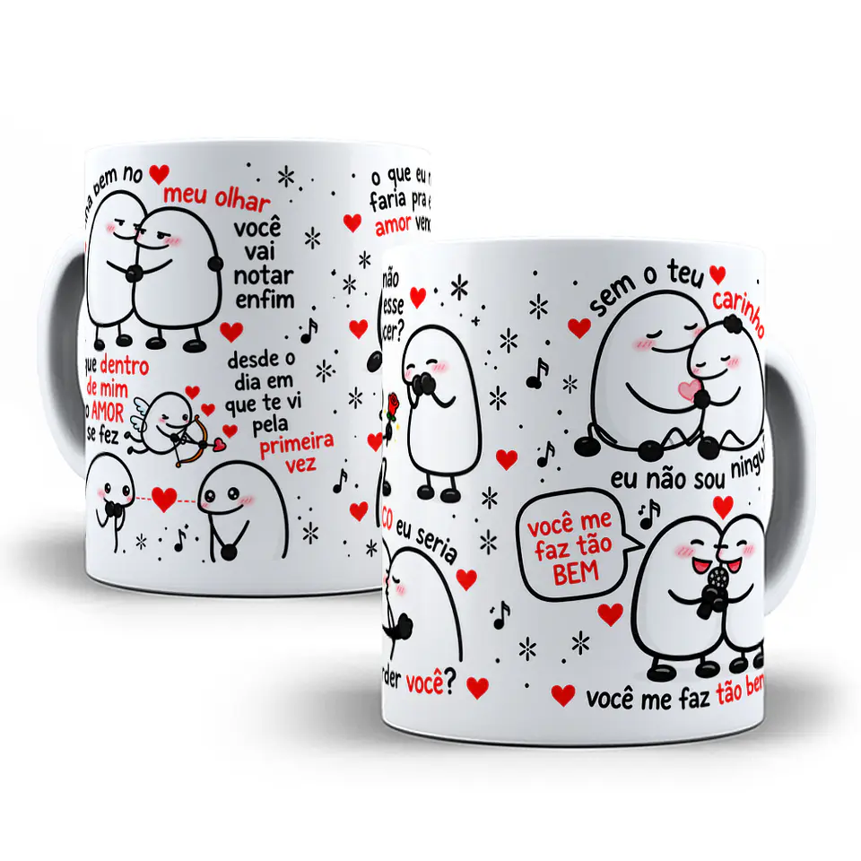 Artes para Caneca Flork Olha bem no meu olhar, você vai notar, enfim, Que dentro de mim, o amor se fez - Música Ferrugem em Png 1