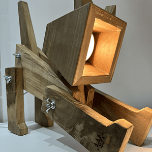 Lámpara Gatito Articulada en Madera