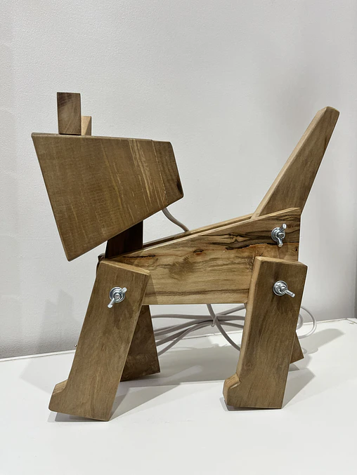 Lámpara Gatito Articulada en Madera 4