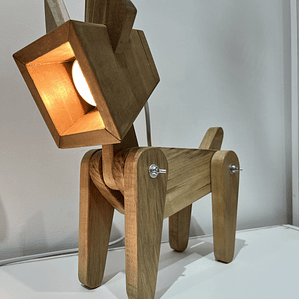 Lámpara Perrito Yorkshire  Articulada en Madera