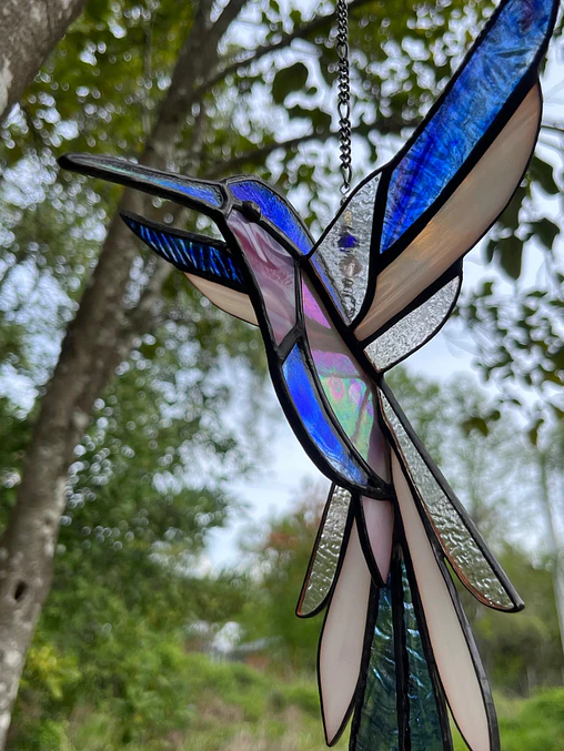 Colibrí 3D en vidrios importados 1