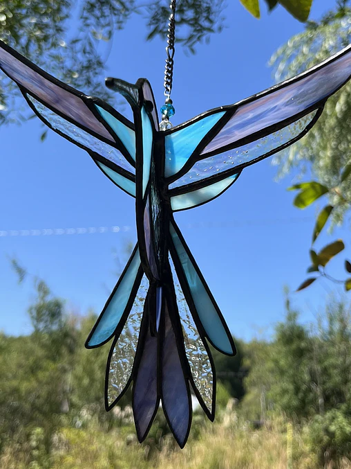 Colibrí 3D en vidrios importados 4