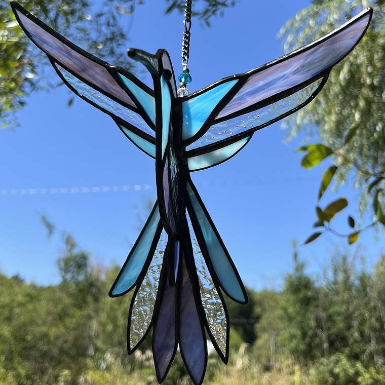 Colibrí 3D en vidrios importados 4