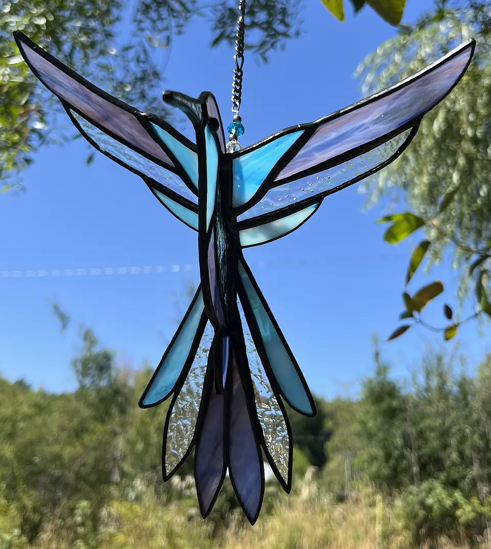 Colibrí 3D en vidrios importados 4