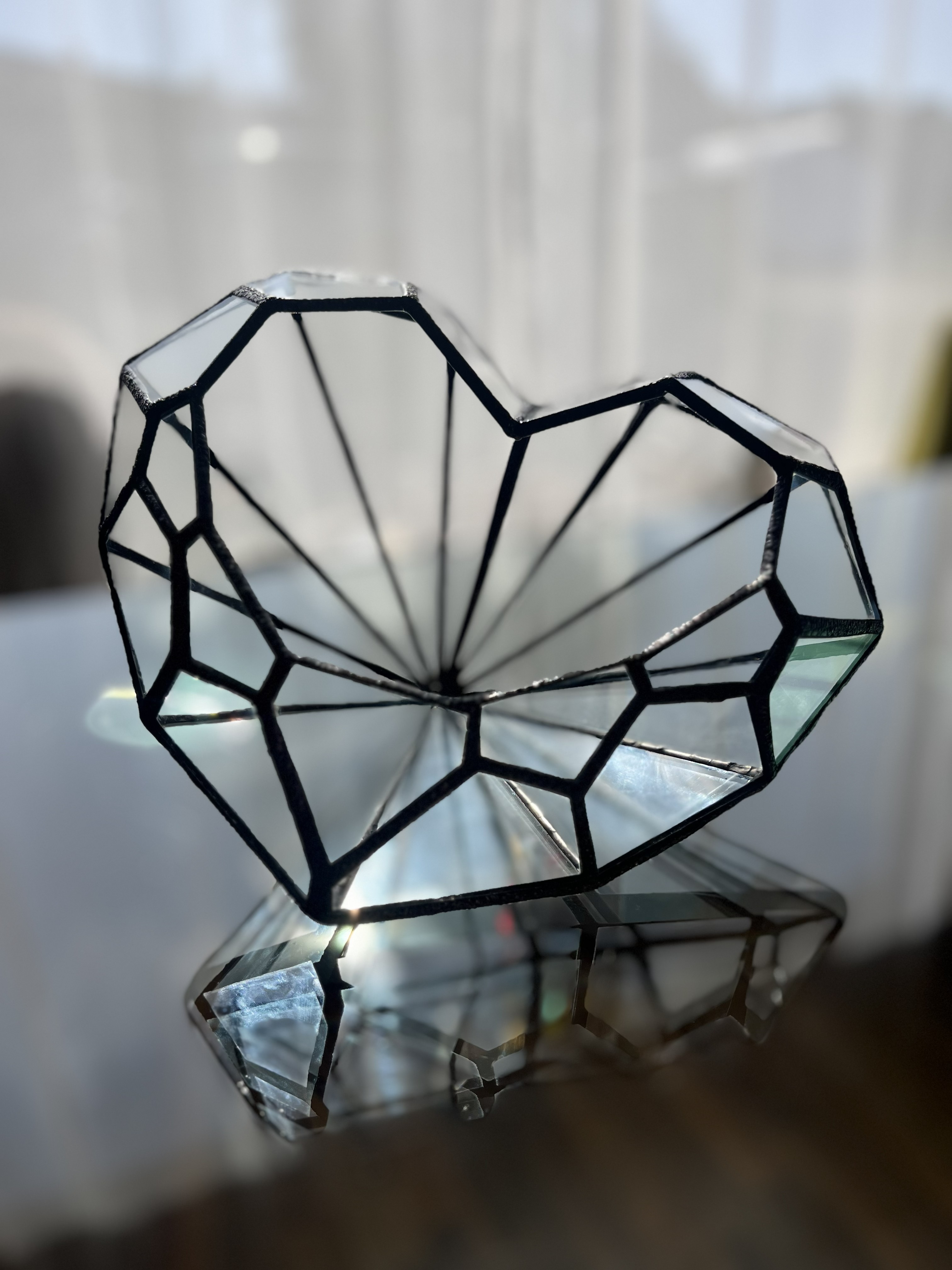 Terrario Corazón · Vitral Tiffany