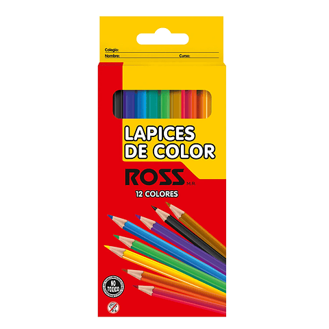 Lápices de Colores Largos 12 Unidades