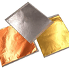 Pan de oro, tres tonos, 14x14 cm, 3 láminas, PLATEADO, DORADO y DORADO ROSA.