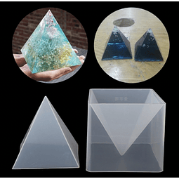 Molde de silicona pirámide XL base cuadrada, 15cm, para resina epóxica, fabricación de artesanía, decoración, orgones, etc.