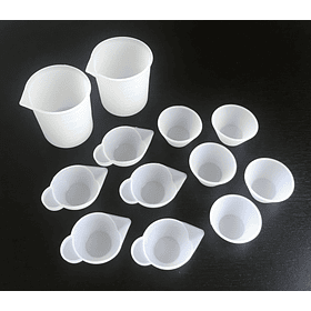 SET vasos mezcladores de silicona, 12 piezas, volumen 10/20/100 ml.