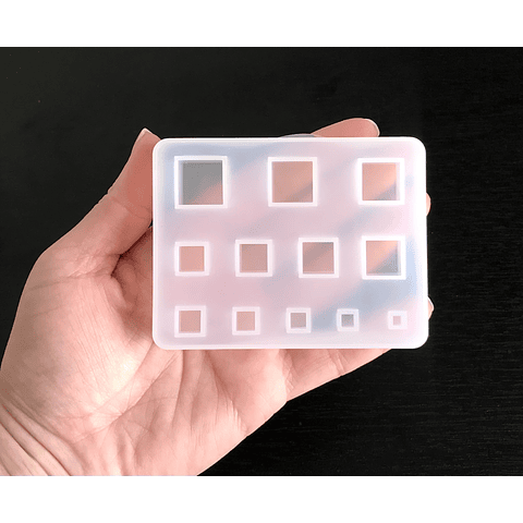 Molde de silicona 12 mini cubos textura, diferentes tamaños.