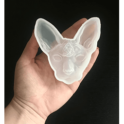 Molde de silicona cabeza TRIQUEL CAT 3D, para resina epóxica, fabricación de decoración, accesorios, bricolaje, etc.