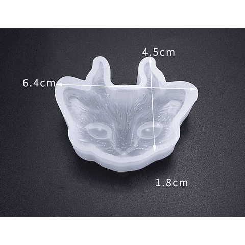 Molde de silicona cabeza gato FAUNO 3D