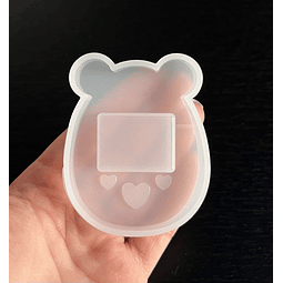 Molde de silicona kawaii shakers, BEAR HEART (A)