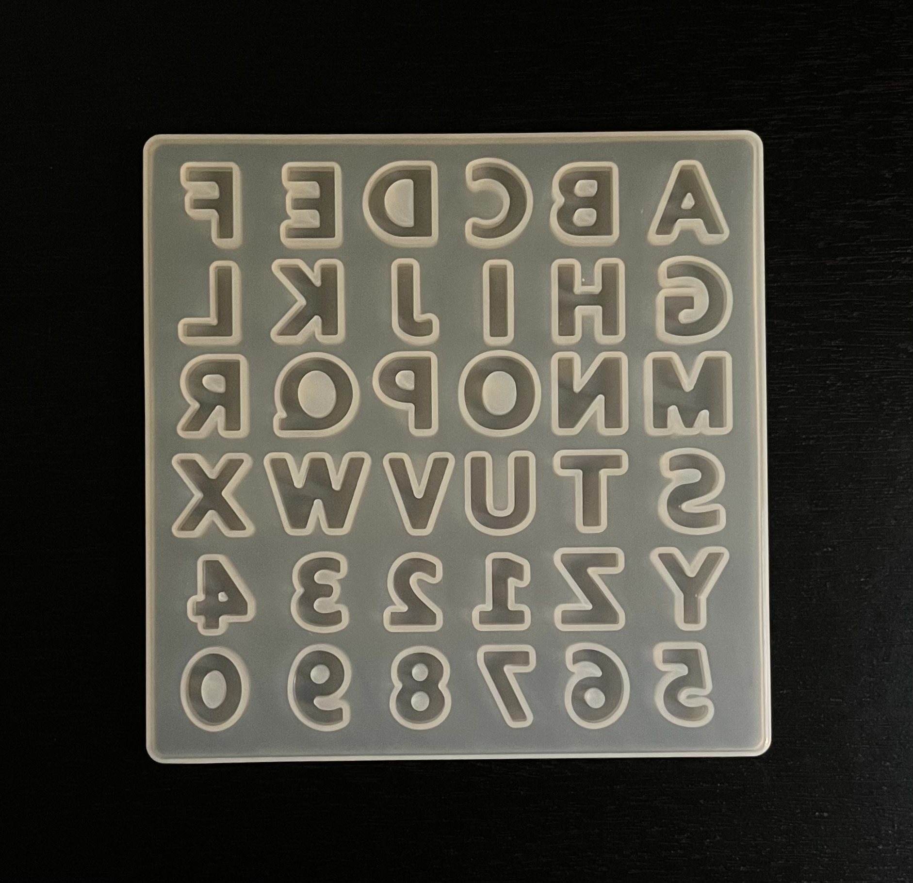 Molde de silicona alfanumérico LETRAS PEQUEÑAS, abecedari