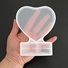 Moldes de silicona marco de fotos, corazón y rectangular, portaretrato.