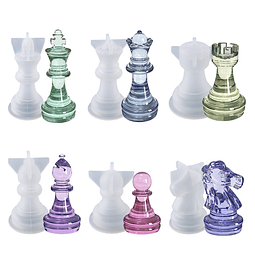 Moldes de silicona piezas de ajedrez por unidad, para resina, fabricación de juegos de tablero, artesanía, manualidades, etc.