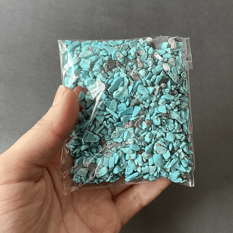 100g de TURQUESA, mix de piedras naturales.